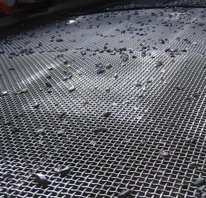 Crusher tessuto nero Vibrating Sieve Screen Mesh Rock Shaker Acciaio ad alto carbonio 65 Manganese 0