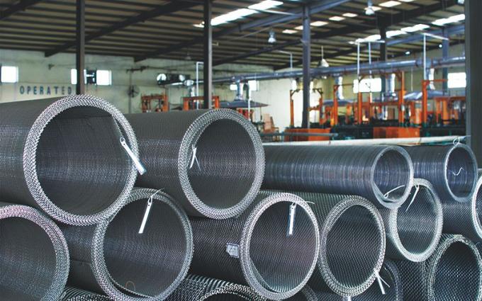 Panno 1300-1800 del filo di acciaio del filtro leggero del Mpa 65mn Rolls ad alta resistenza per industria della cava 4